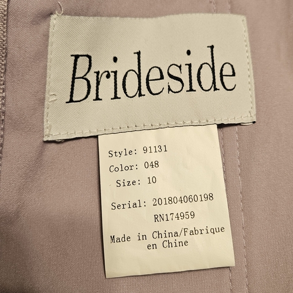 Purple Ruched One-Shoulder Gown for Weddings - Picture 4 of 5